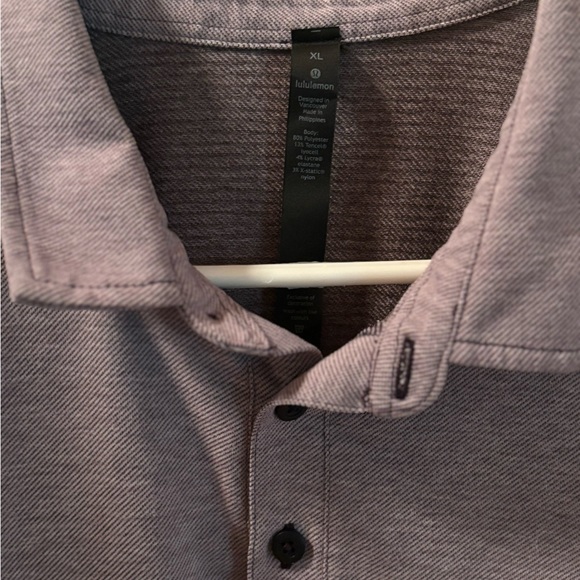 Lululemon Mens Metal Vent Tech Polo Dark Burgundy and Light Lavender - Size XL - Picture 5 of 7